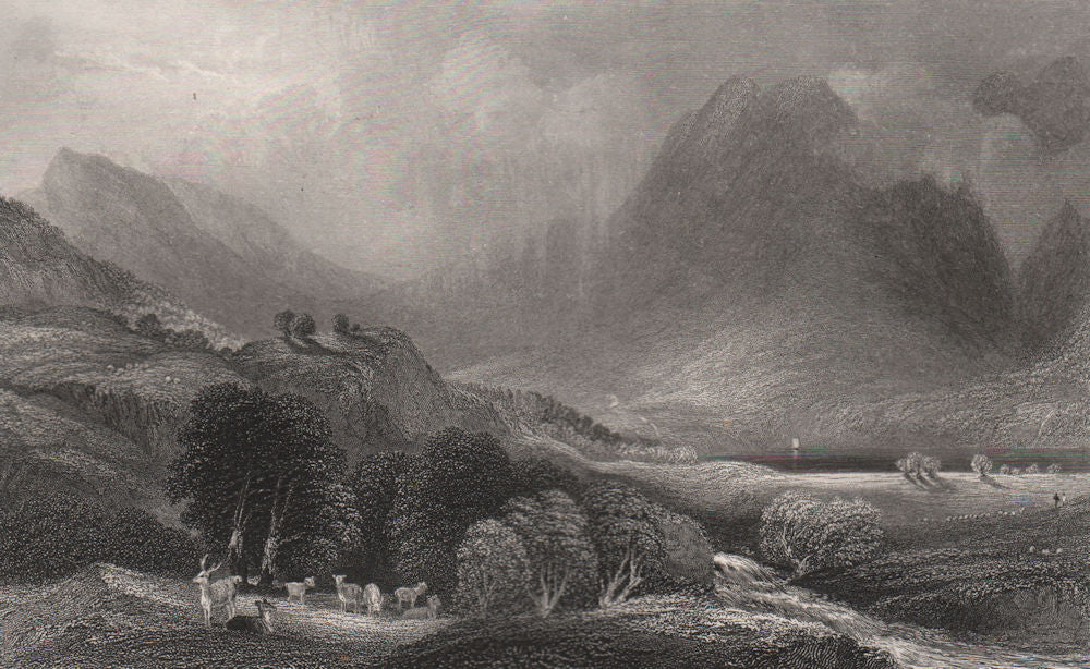 Loch Goil, from the lake head. Lochgoilhead, Argyllshire. MCCULLOCH c1840